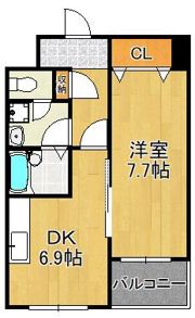 MDIインターフェイス竪町の間取り画像