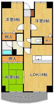 ヴィラ森田の間取り画像