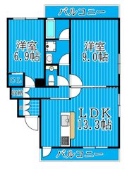 シティヒル山手24都会の丘 1号棟の間取り画像