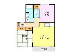 ヴァンベール江越B棟の間取り画像