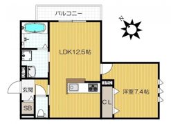 ドゥー・ルミエール新森の間取り画像
