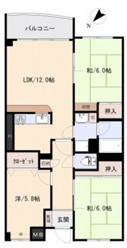 第2つばめマンションの間取り画像