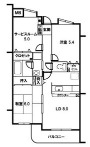 浦和辻ハイツの間取り画像
