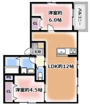 Amour fleurir 若竹の間取り画像