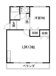 スカイハイツ大坪の間取り画像