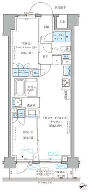 パークアクシス文京本郷の間取り画像