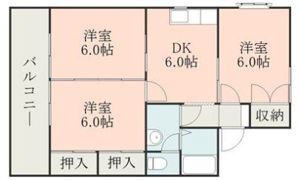 セジュール城殿B棟の間取り画像