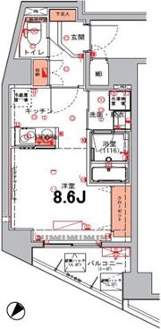 ハーモニーレジデンス東京イーストゲートの間取り画像