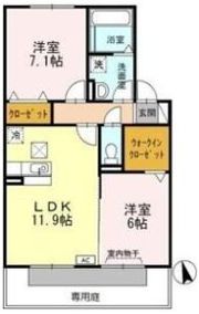 ロイヤルガーデン 花水木館 Bの間取り画像