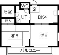 中砂ハイツの間取り画像