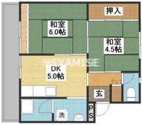 ビレッジハウス栗面2号棟の間取り画像