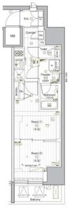 PREMIUMCUBEG後楽園の間取り画像