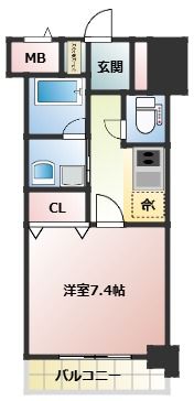 セレッソコート新大阪の間取り画像