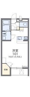 レオパレスアゼリアカーサの間取り画像
