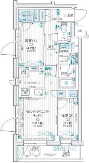 デュオステージ西荻窪Ⅱの間取り画像