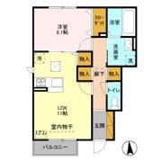 ゼピュロス学園の森 I棟の間取り画像