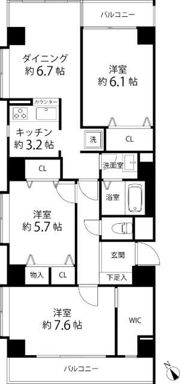 グリーンパーク横須賀中央の間取り画像