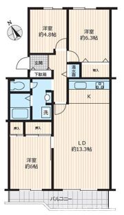 エクレール二宮A棟の間取り画像