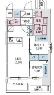 スプランディッド弁天町WESTの間取り画像
