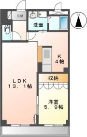 ロイヤルコーポ中川の間取り画像