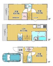 幡ヶ谷3丁目戸建の間取り画像