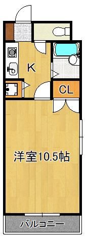 ダイナコートピア黒崎 602号室の間取り画像