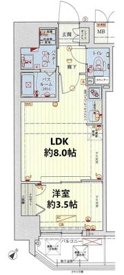 スワンズシティ神戸湊川の間取り画像