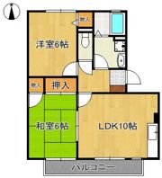 クレール徳力IIの間取り画像
