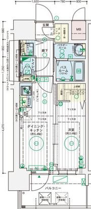 エステムコート難波WEST-SIDEⅨレデントの間取り画像