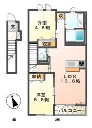 ウィングⅡの間取り画像