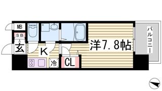 エスリード神戸三宮ノースゲートの間取り画像
