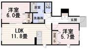 アムール福津の間取り画像