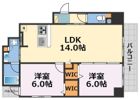 ラルジュルーセントオーデン難波の間取り画像