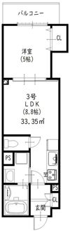 クリエオーレ藤阪東町Ⅱの間取り画像