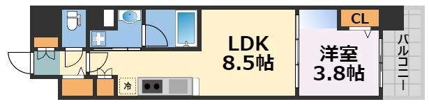 アーバネックス心斎橋EASTの間取り画像