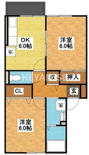 サンライズヒル福田D棟の間取り画像