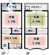 有本貸家（雁屋北）の間取り画像