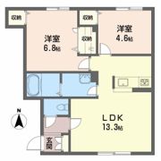 ルミエール竹原 A棟の間取り画像