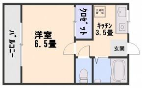 松屋ハイツの間取り画像