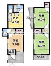 門真市浜町貸家の間取り画像