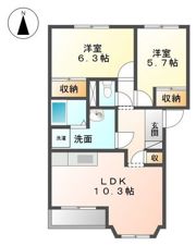 イーストメゾン中島Aの間取り画像
