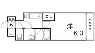 ファーストフィオーレ神戸湊町の間取り画像