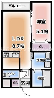 フリーディオ門真Ⅳの間取り画像