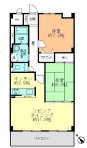 メルヴェーユ牛田の間取り画像