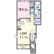仁方本町1丁目アパートAの間取り画像