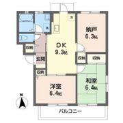 ヴィラージュ帆立 A棟の間取り画像