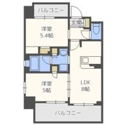 エステムプラザ難波WESTリバークロスの間取り画像