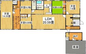 昭和区高峯町貸家の間取り画像