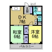コーポ上野台の間取り画像