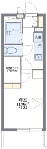 レオパレスヒルサイドフラットの間取り画像